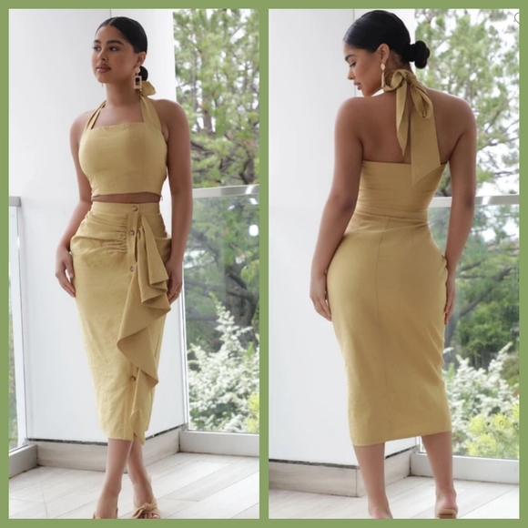 🚨2️⃣ PIECE Mustard Ruffle SET - Picture 2 of 9